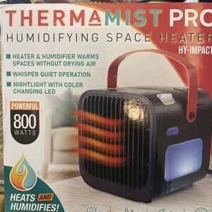 HY IMPACT 800-Watt Convection Compact Personal Indoor Electric Space Heater Mist